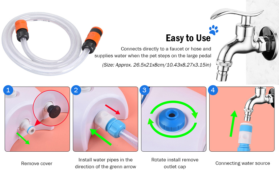 Paw Activated Drinking Pet Dispenser Fresh Water