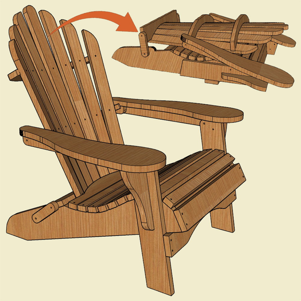 Folding Adirondack Chair Plan/Template