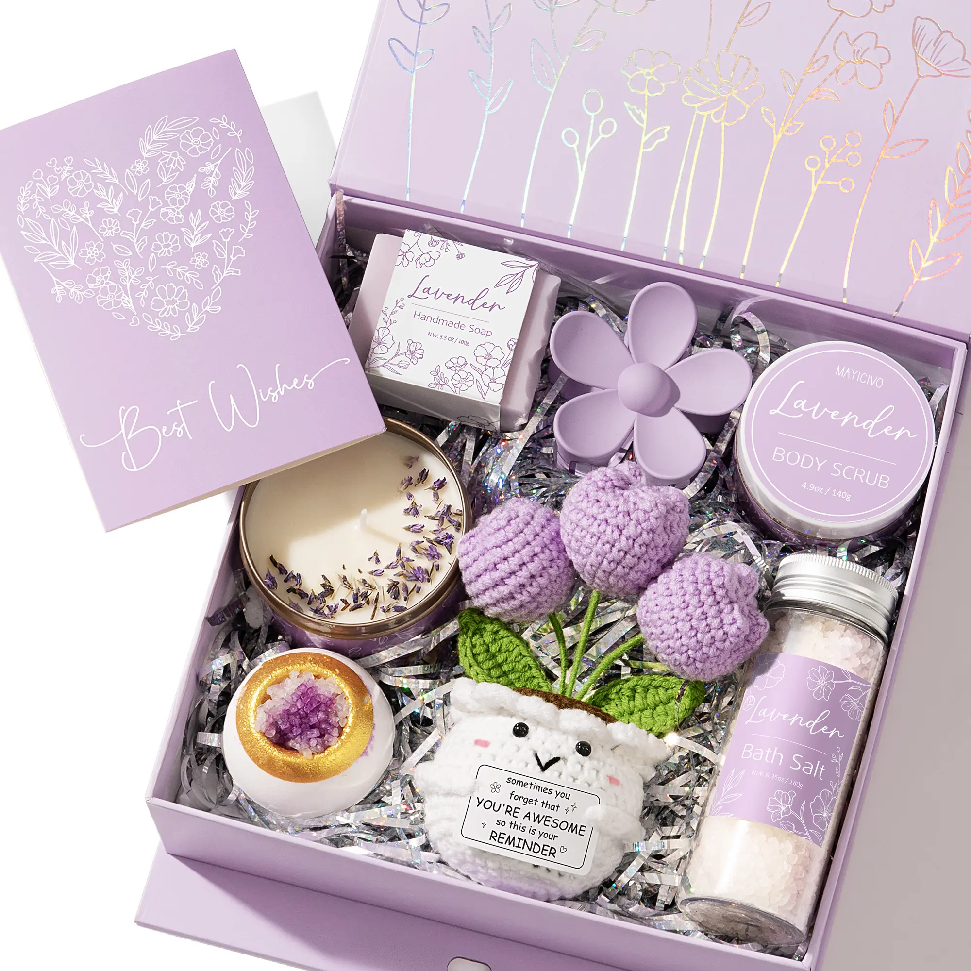 MAYICIVO mothersdaygift for Women – Birthday Gift Basket for Teen Girls, Filled with Trendy Items & Fun Empowering Challenge Tasks, Perfect Self-Care Spa Set for Mom, Wife, Daughter, Niece, or Sister