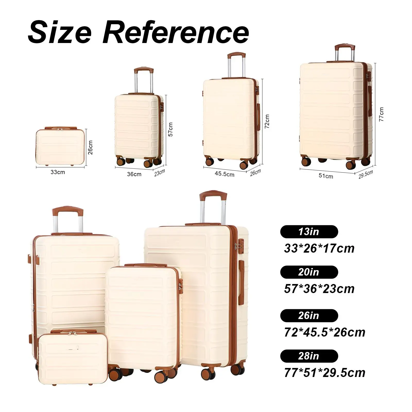 4-piece expandable hardshell luggage set in all sizes