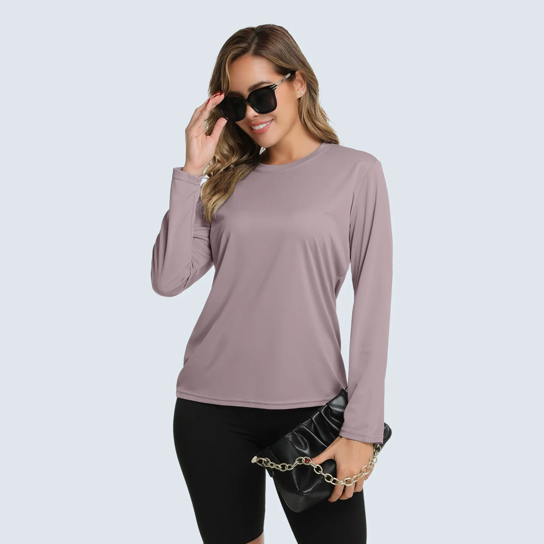5 Pack Women's Long Sleeve T Shirts
