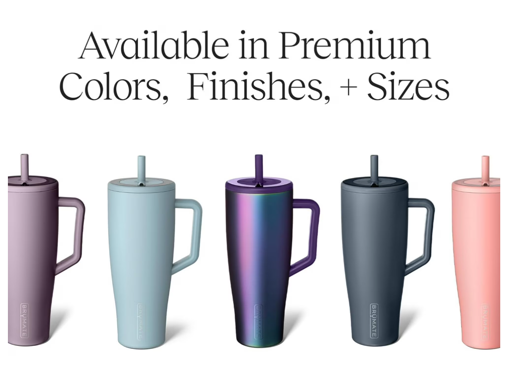 BrüMate Era 40 oz Tumbler with Handle and Straw | 100% Leakproof Insulated Tumbler with Lid and Straw | Made of Stainless Steel | Cup Holder Friendly Base | 30oz (Sage)