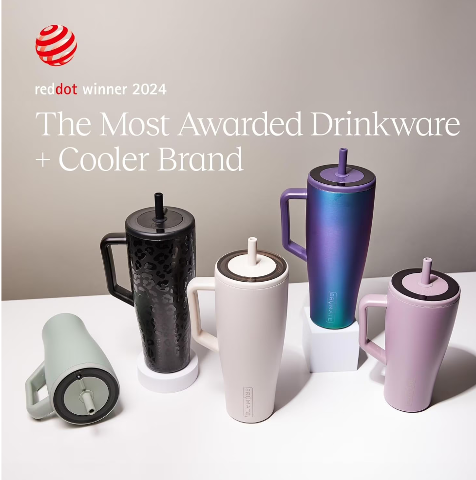 BrüMate Era 40 oz Tumbler with Handle and Straw | 100% Leakproof Insulated Tumbler with Lid and Straw | Made of Stainless Steel | Cup Holder Friendly Base | 30oz (Sage)