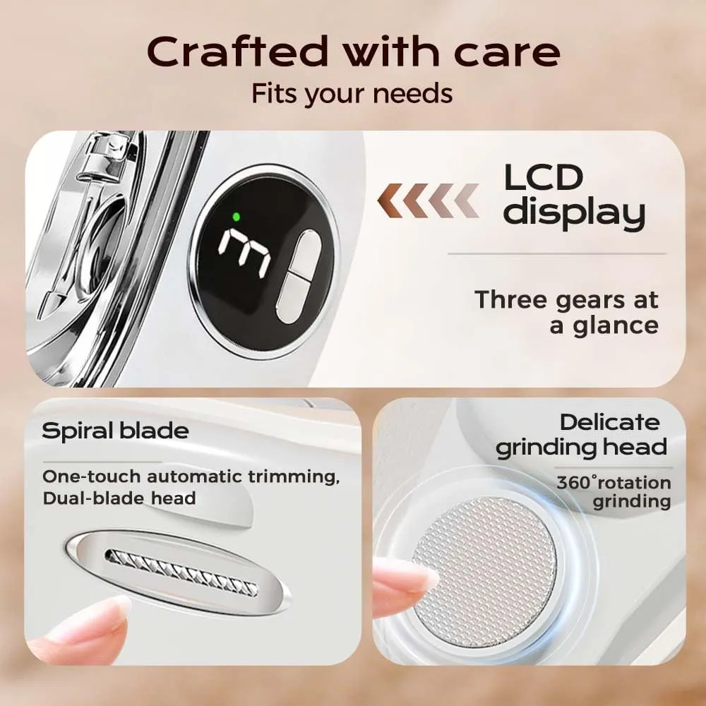 Electric nail grinder, household nail trimmer, baby anti-pinch tool, fully automatic, safe, anti-splash, electric nail scissors