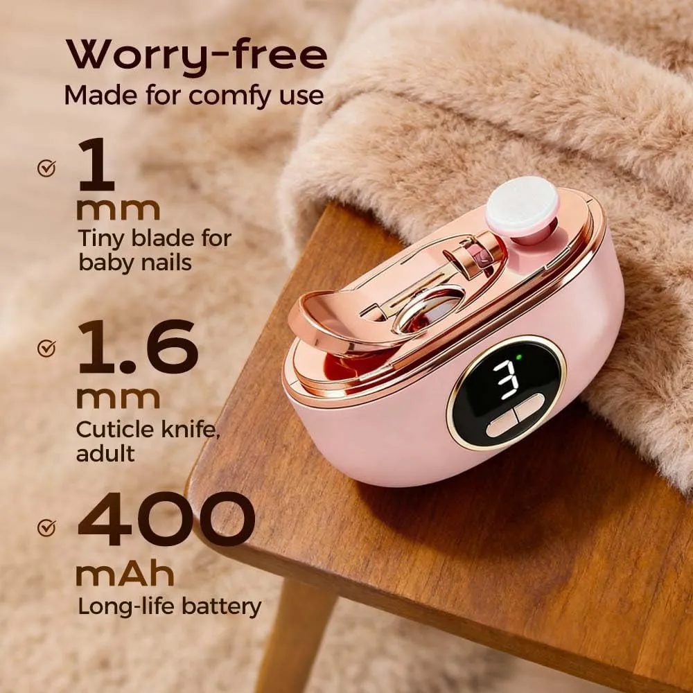 Electric nail grinder, household nail trimmer, baby anti-pinch tool, fully automatic, safe, anti-splash, electric nail scissors