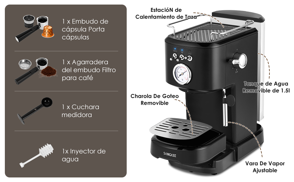 Máquina de Espresso y Capuchino