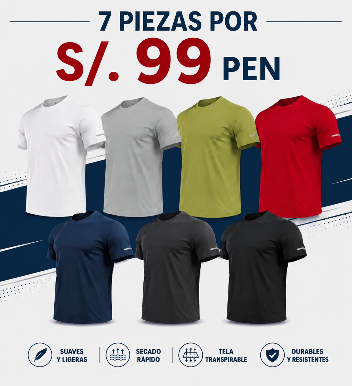 Camiseta de entrenamiento de manga corta, ligera y de secado rápido. Perfecta para correr, entrenar o disfrutar de actividades al aire libre con comodidad.