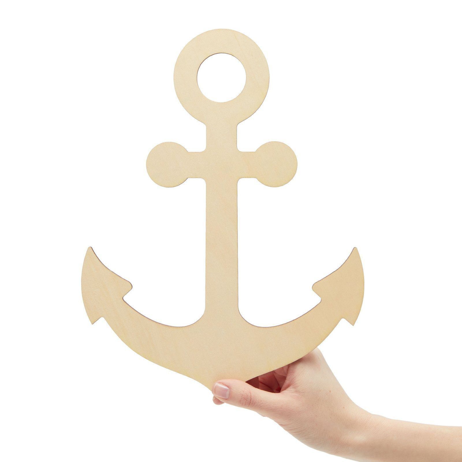12 Pack Unfinished Wooden Anchors for Crafts