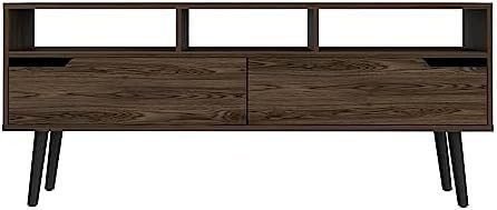 arsehhwe TV Stand with 2 Drawers and 3 Open Shelves, Accommodates TVs up to 60 inches