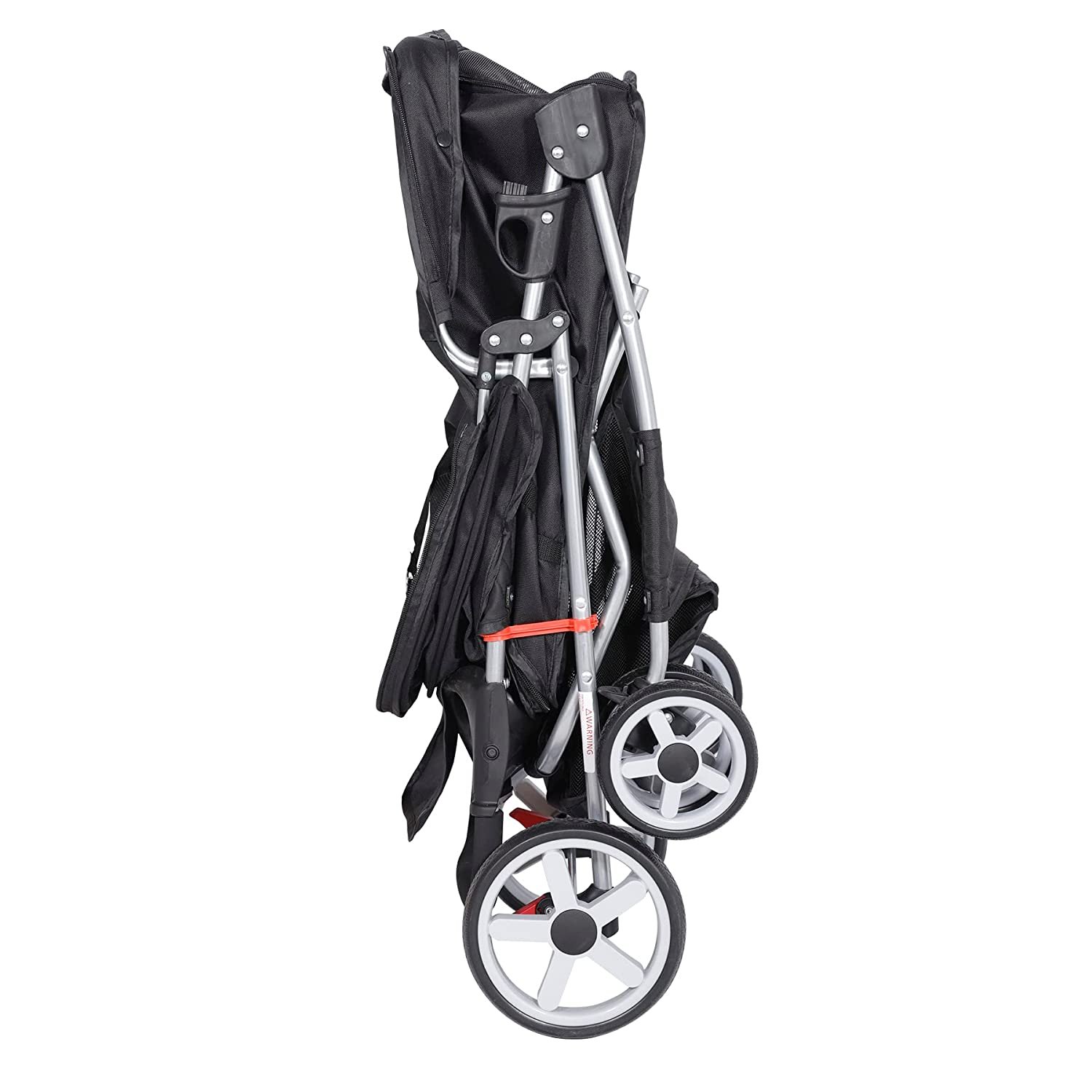 Foldable Pet Stroller,Cat/Dog Stroller with 4 Wheel,Pet Travel Carrier Strolling Cart with Storage Basket,Cup Holder,Black
