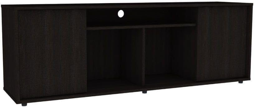 Stylish 2-Piece Living Room Set for Enhanced Decor, Coffee Table &amp; TV Stand, Small Spaces, Black