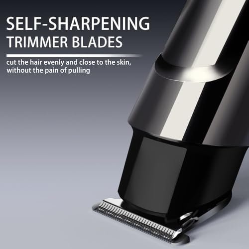 Beard Trimmer for Men - 5 in 1 Kit Electric Razor,Nose Hair Trimmer with LED Display,Cordless Mustache Body Face Grooming Kit,Waterproof Rechargeable Beard Shaver