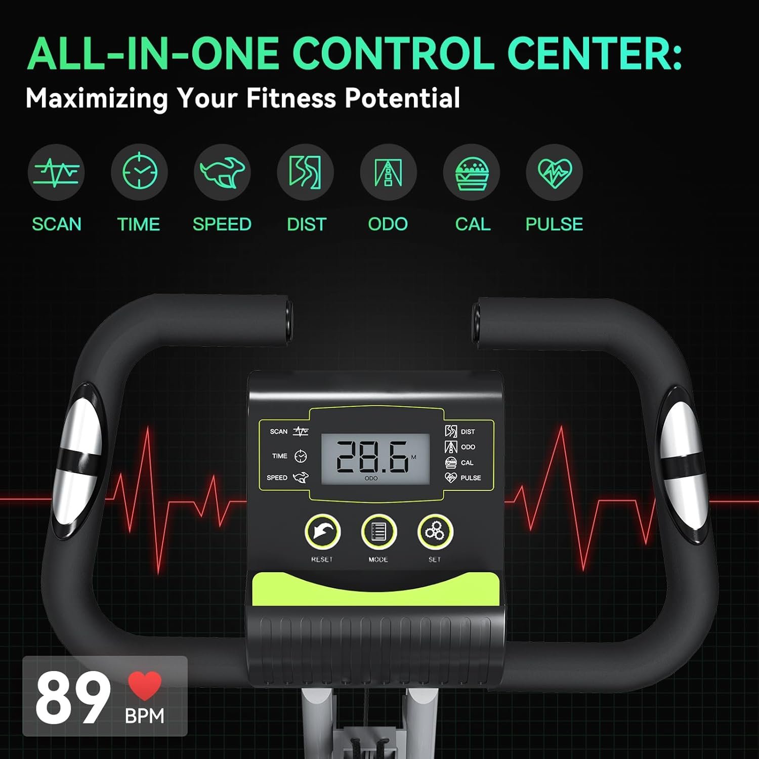 USLIM Foldable Exercise Bike Stationary Bikes