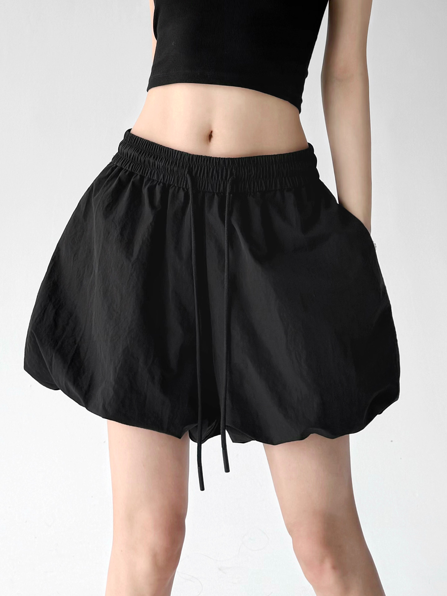 Sweet Cool High Waist Lace-Up Ruffle A-Line Mini Skirt