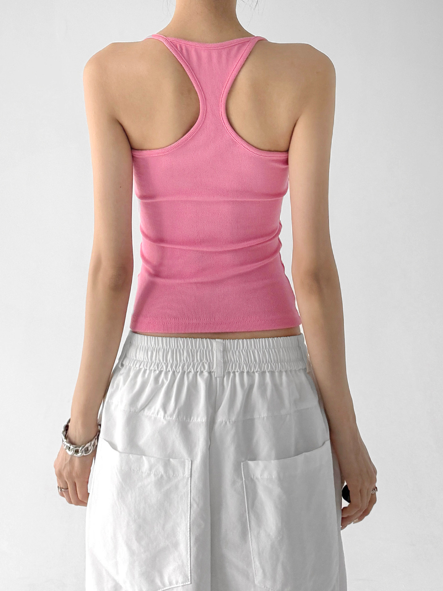 American Color Block Slim Fit Sleeveless Camisole Top