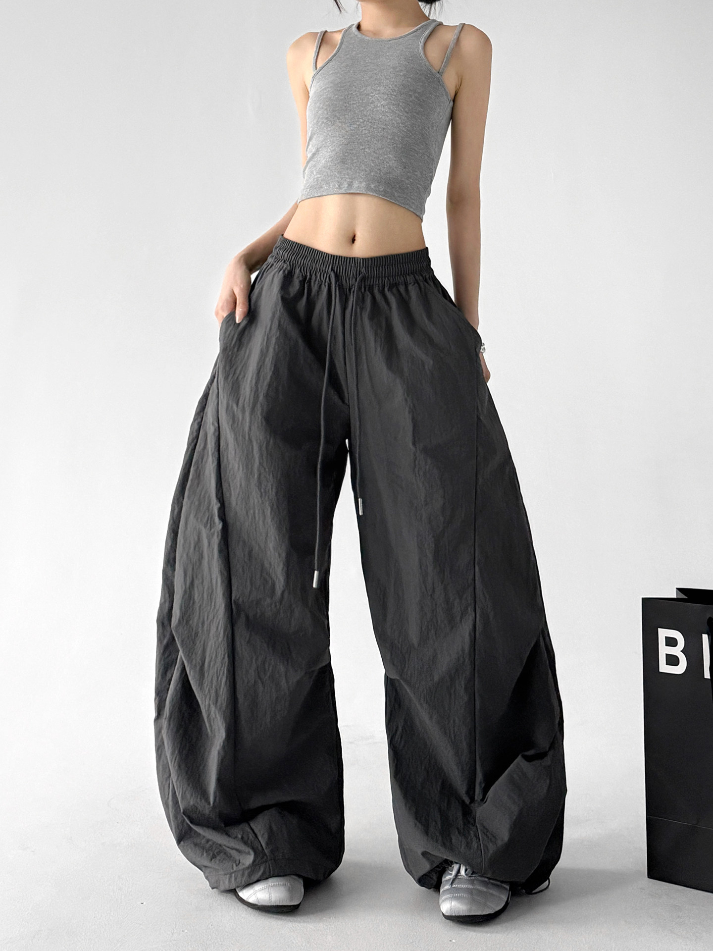 American Street Print Wide Leg Pants