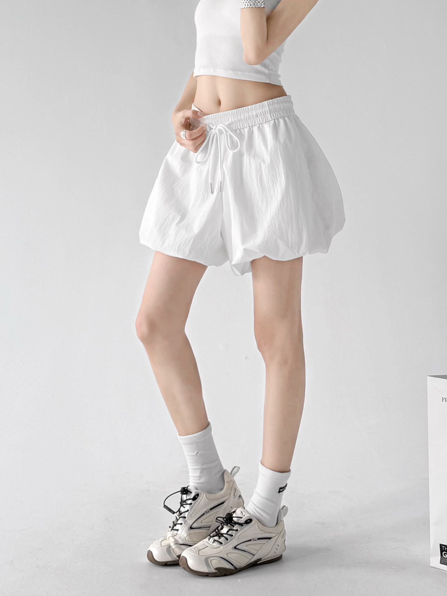 Sweet Cool High Waist Lace-Up Ruffle A-Line Mini Skirt