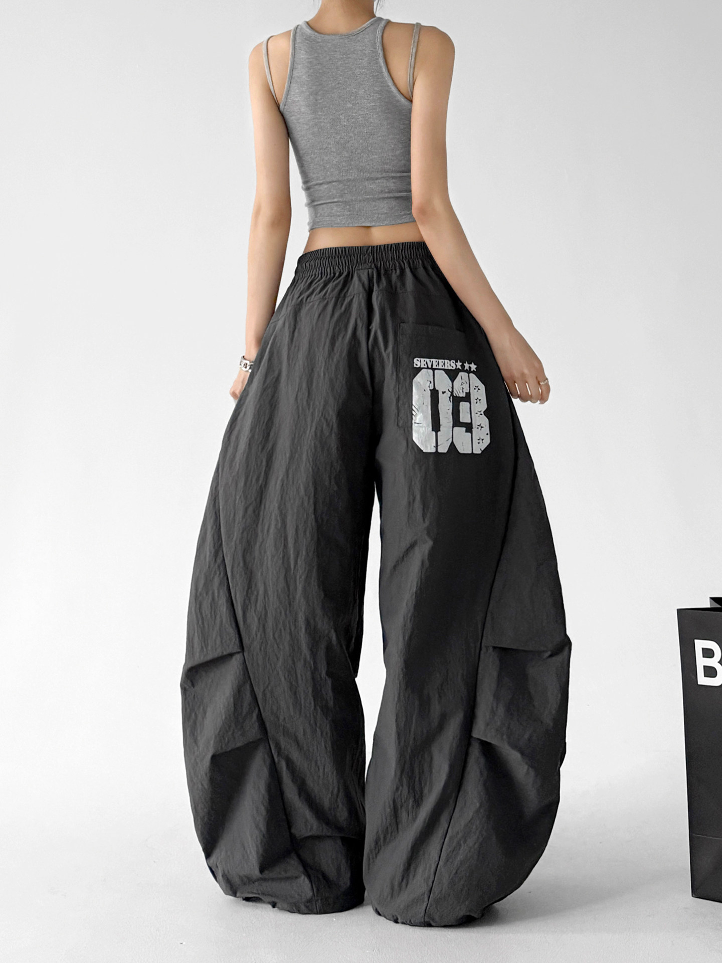American Street Print Wide Leg Pants