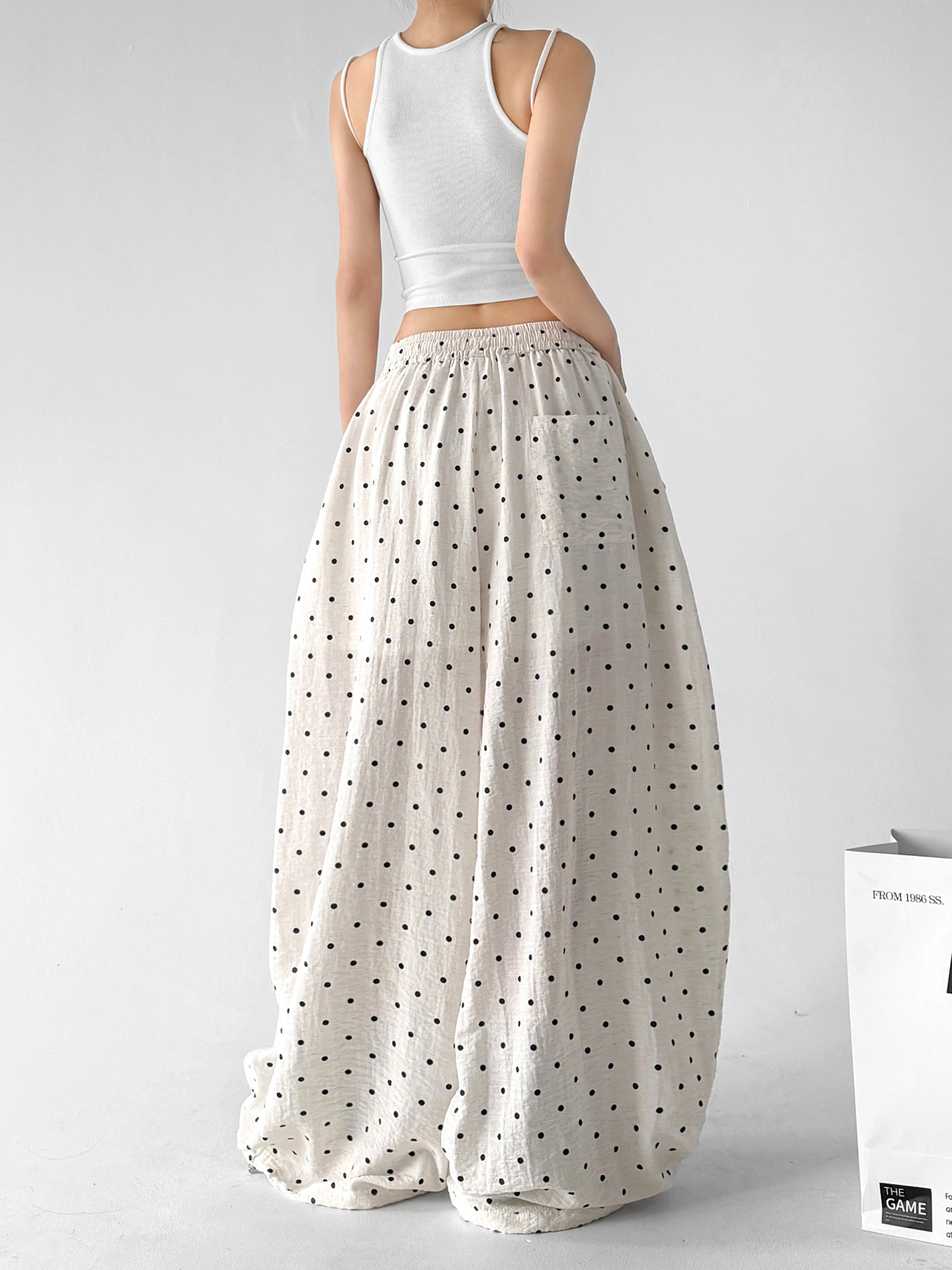 Summer White Loose Wide Leg Pants