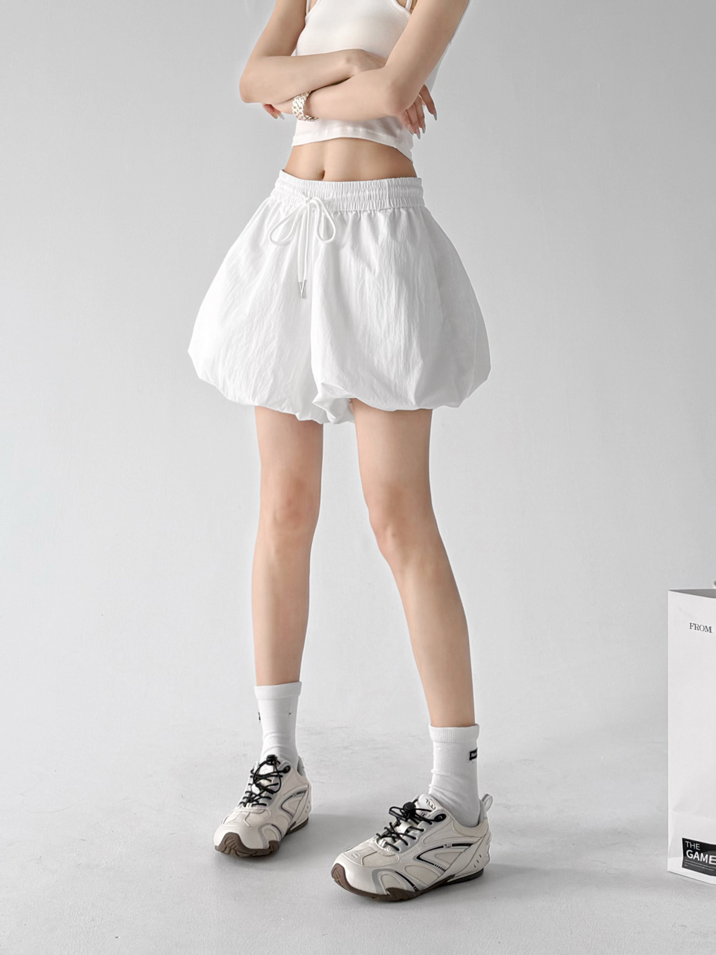 Sweet Cool High Waist Lace-Up Ruffle A-Line Mini Skirt