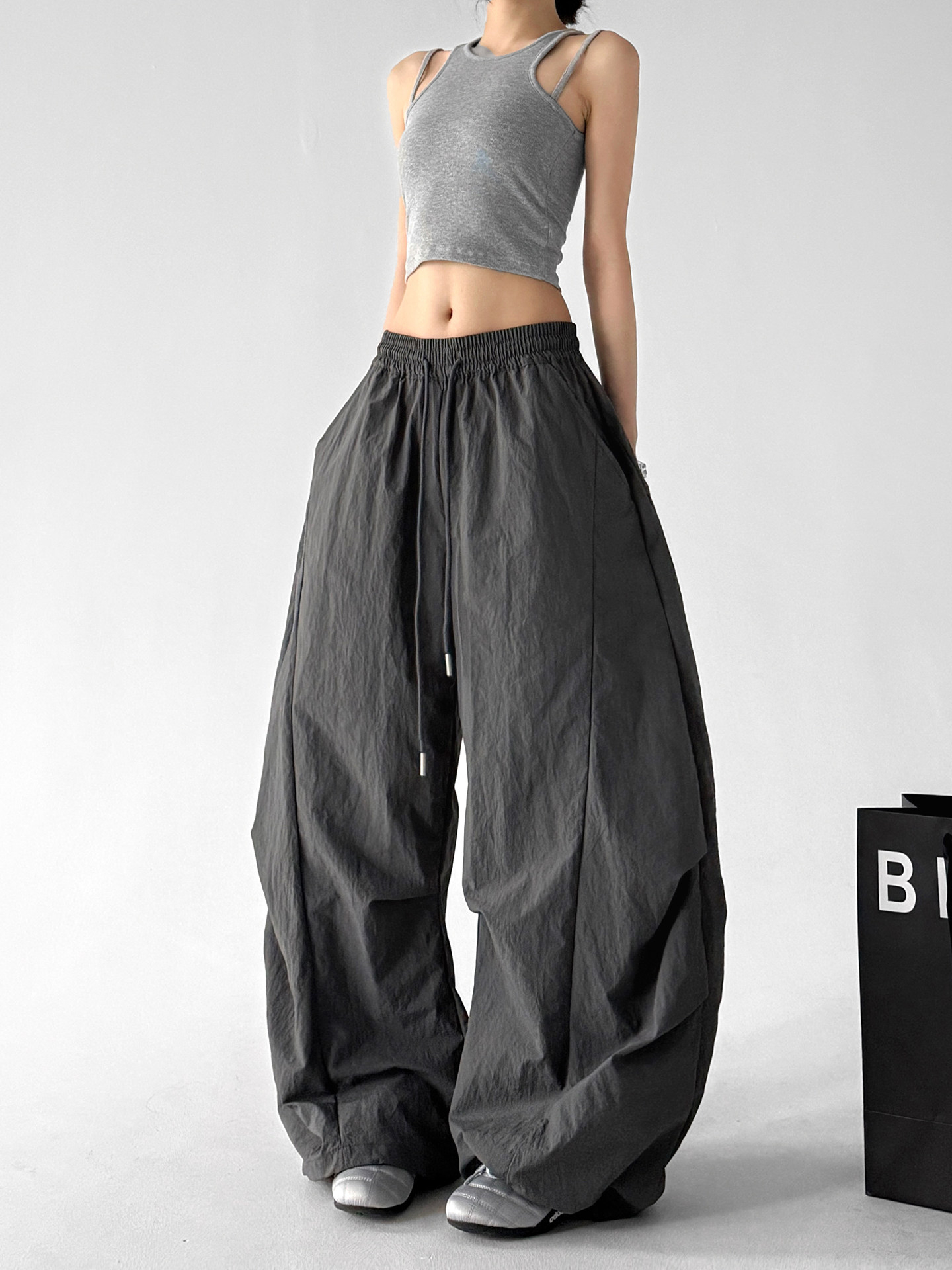American Street Print Wide Leg Pants