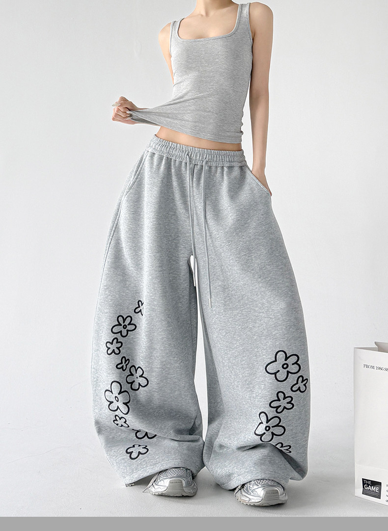 Hip Hop Graphic Loose High Waist Wide Leg Sweatpants