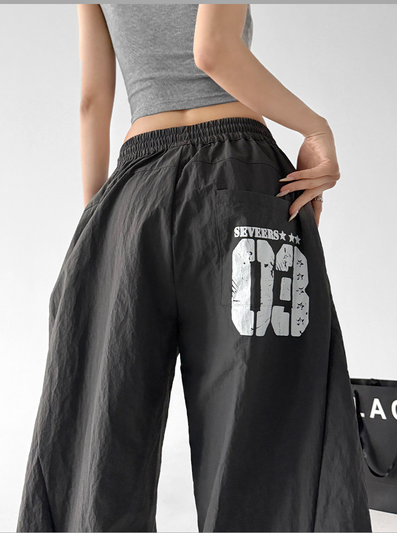 American Street Print Wide Leg Pants