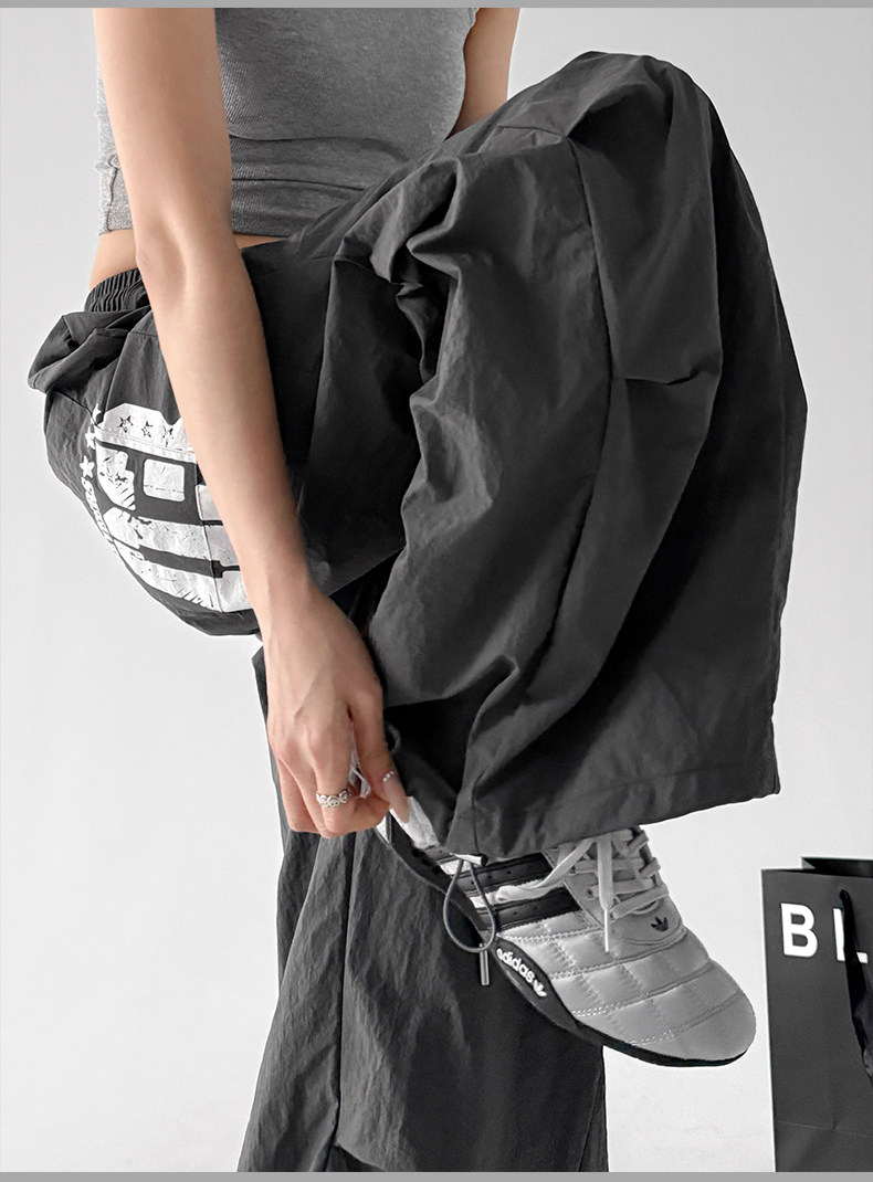 American Street Print Wide Leg Pants