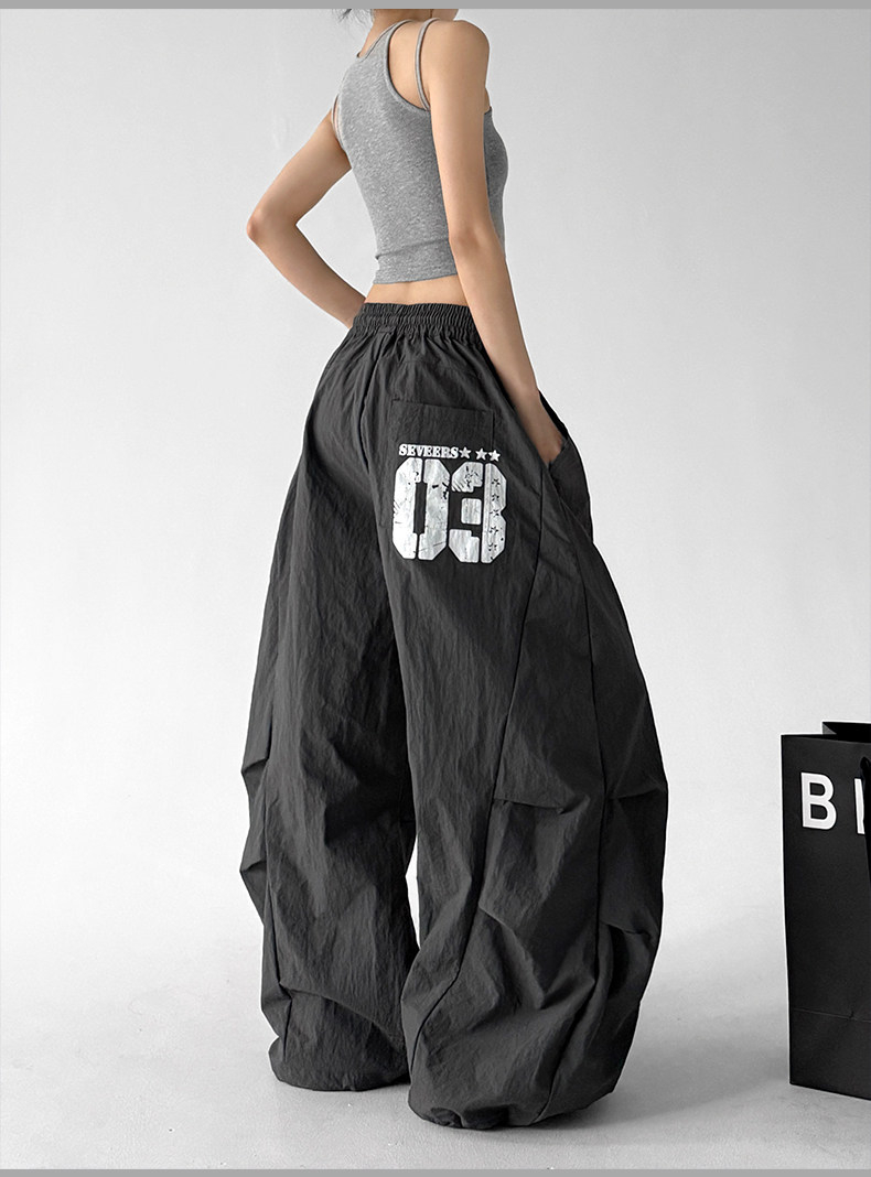 American Street Print Wide Leg Pants