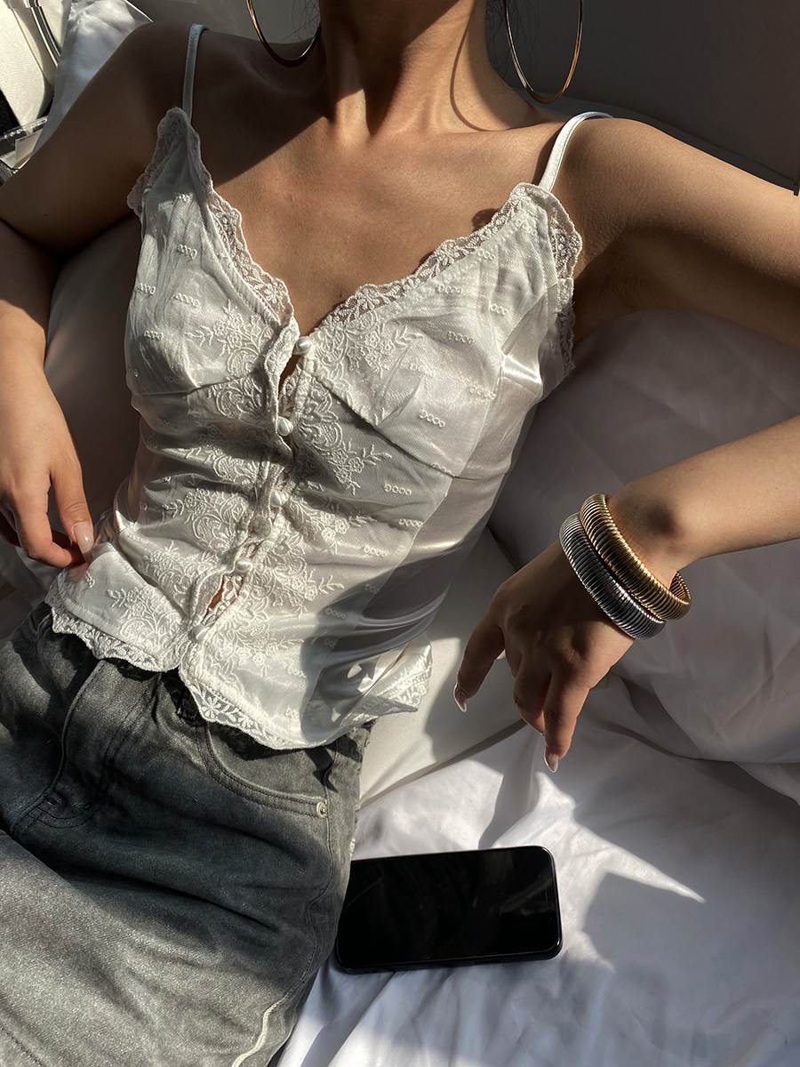 Solid Slim Cami Top Basic Spaghetti Strap Streetwear Slimming Crop Tank For Women