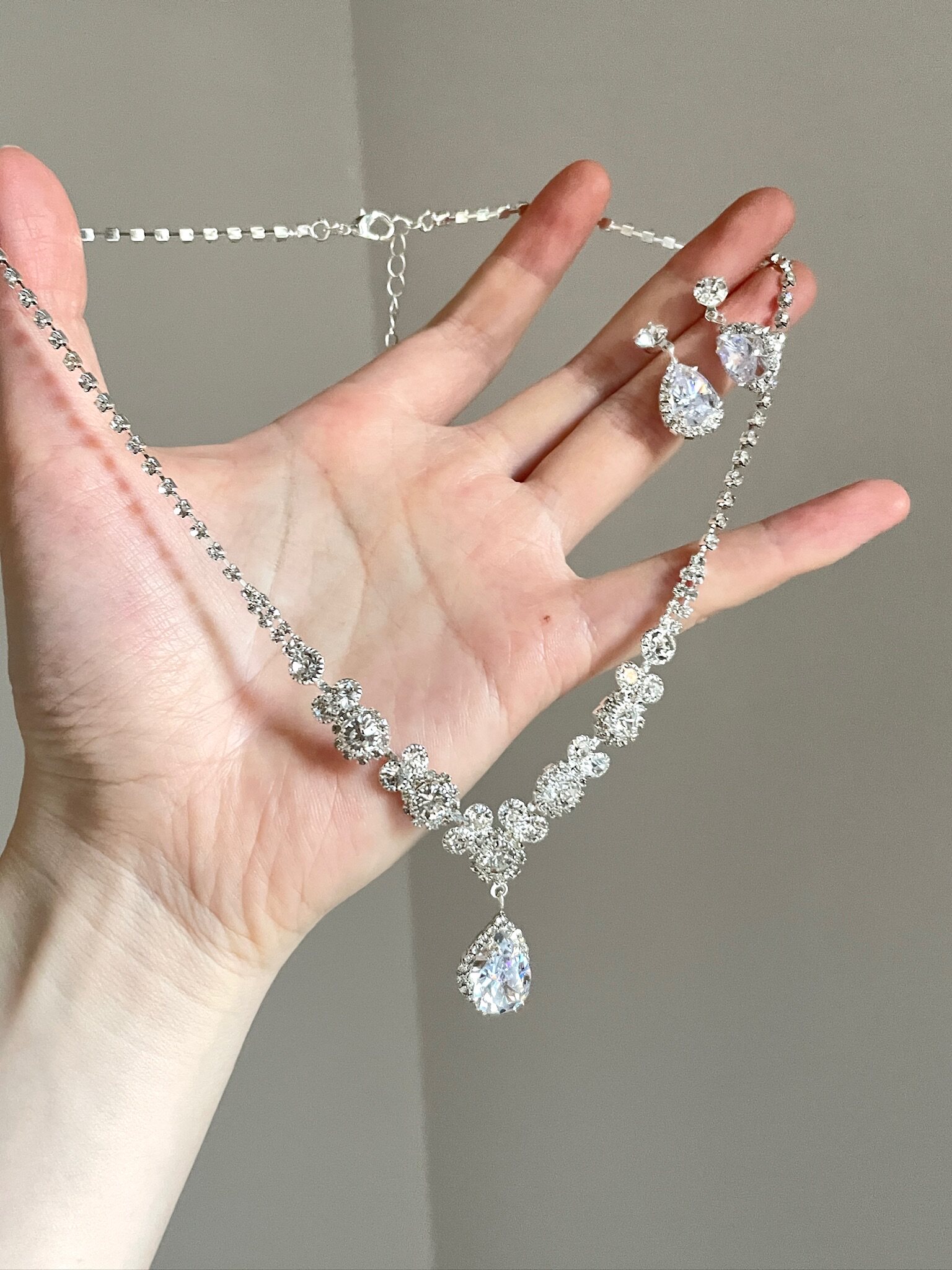 Vintage Silver Heart Twinkles Jewelry Set