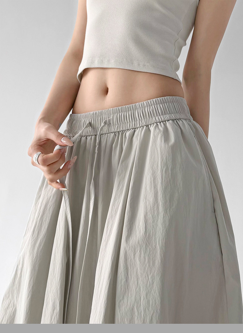 White Loose Parachute Cargo Wide Leg Trousers