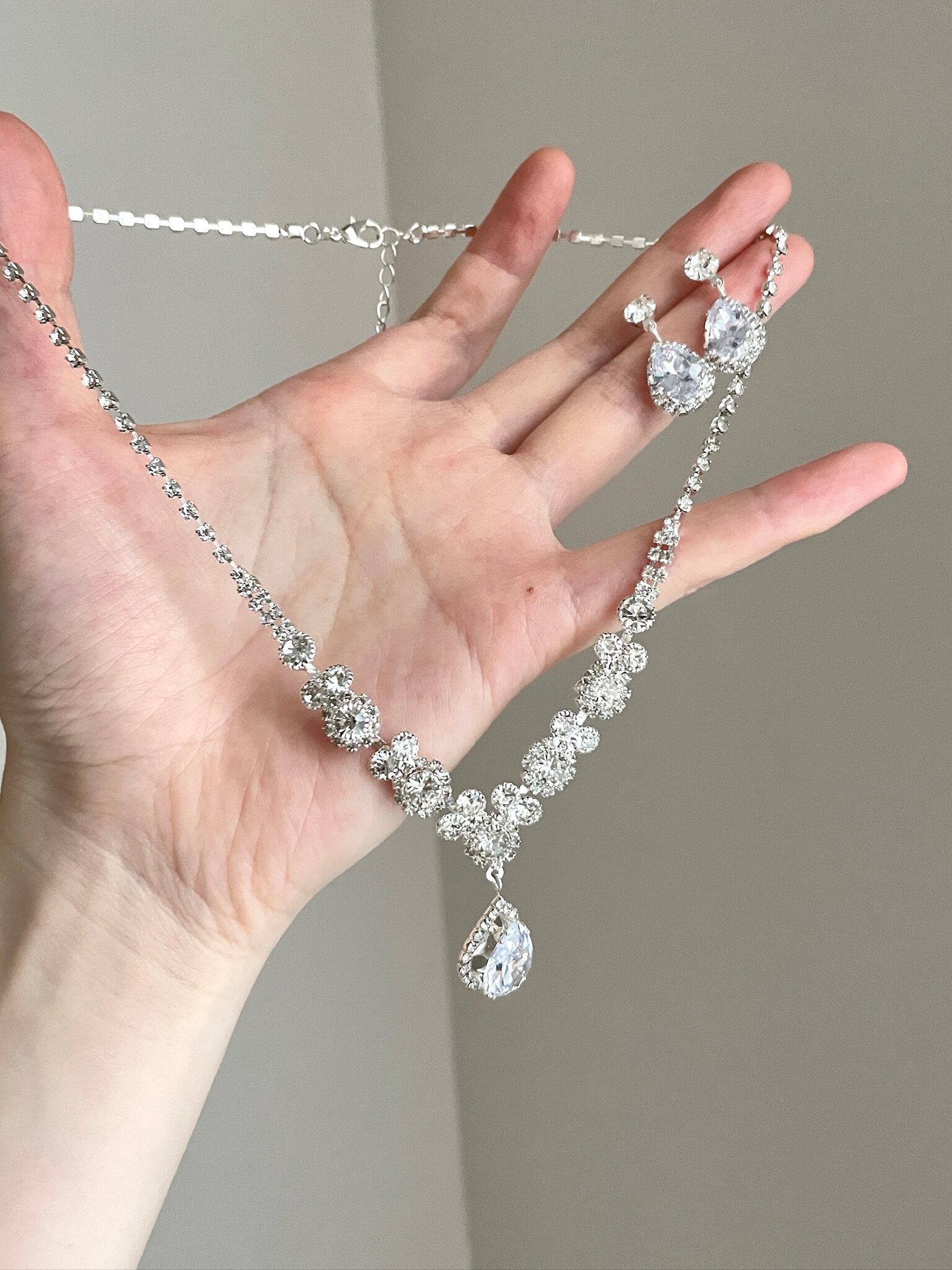 Vintage Silver Heart Twinkles Jewelry Set