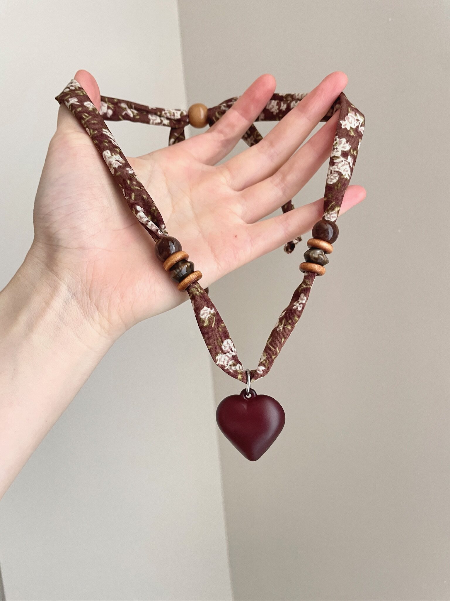 Vintage Autumn Blooms Alone Necklace