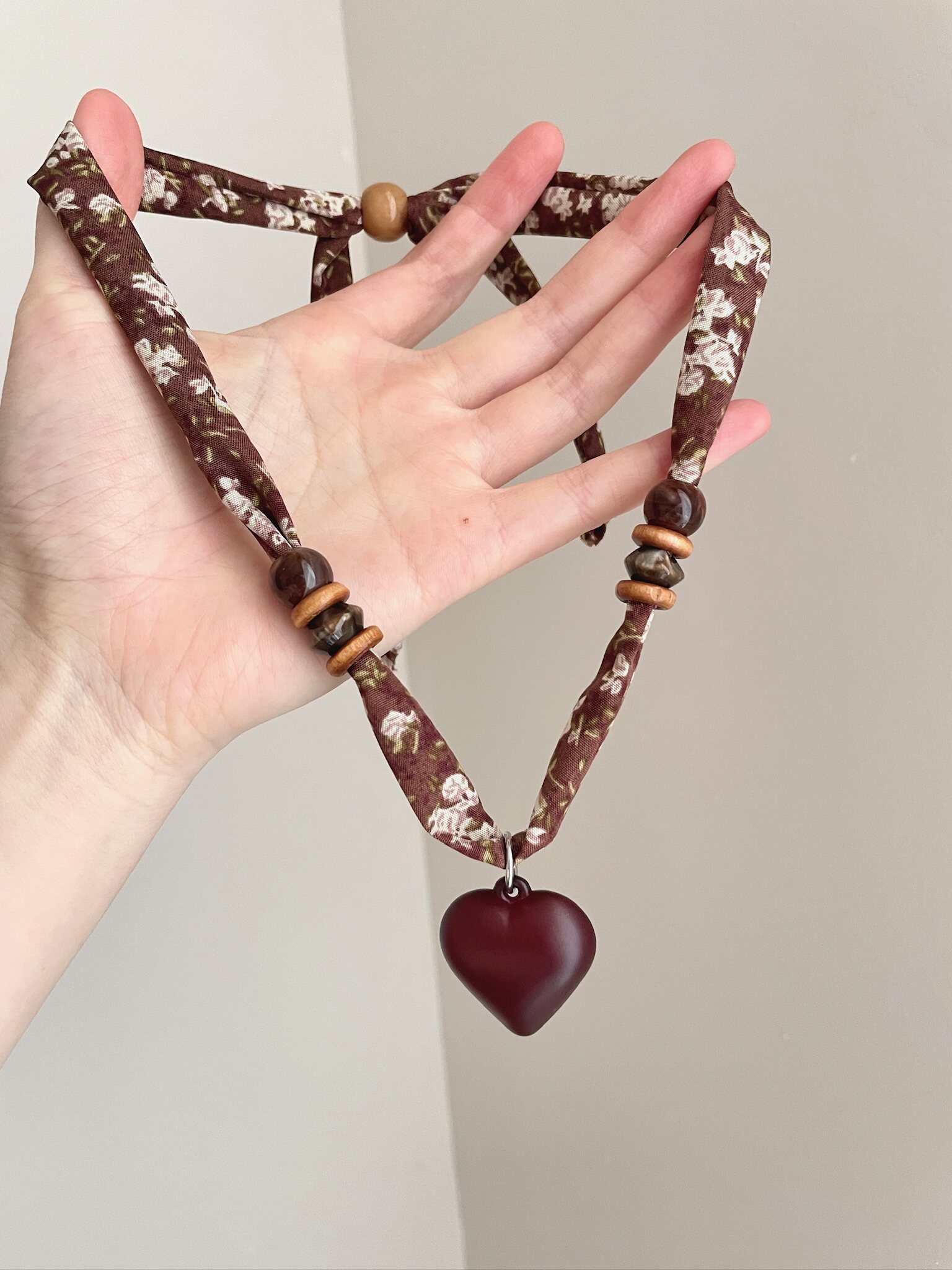 Vintage Autumn Blooms Alone Necklace