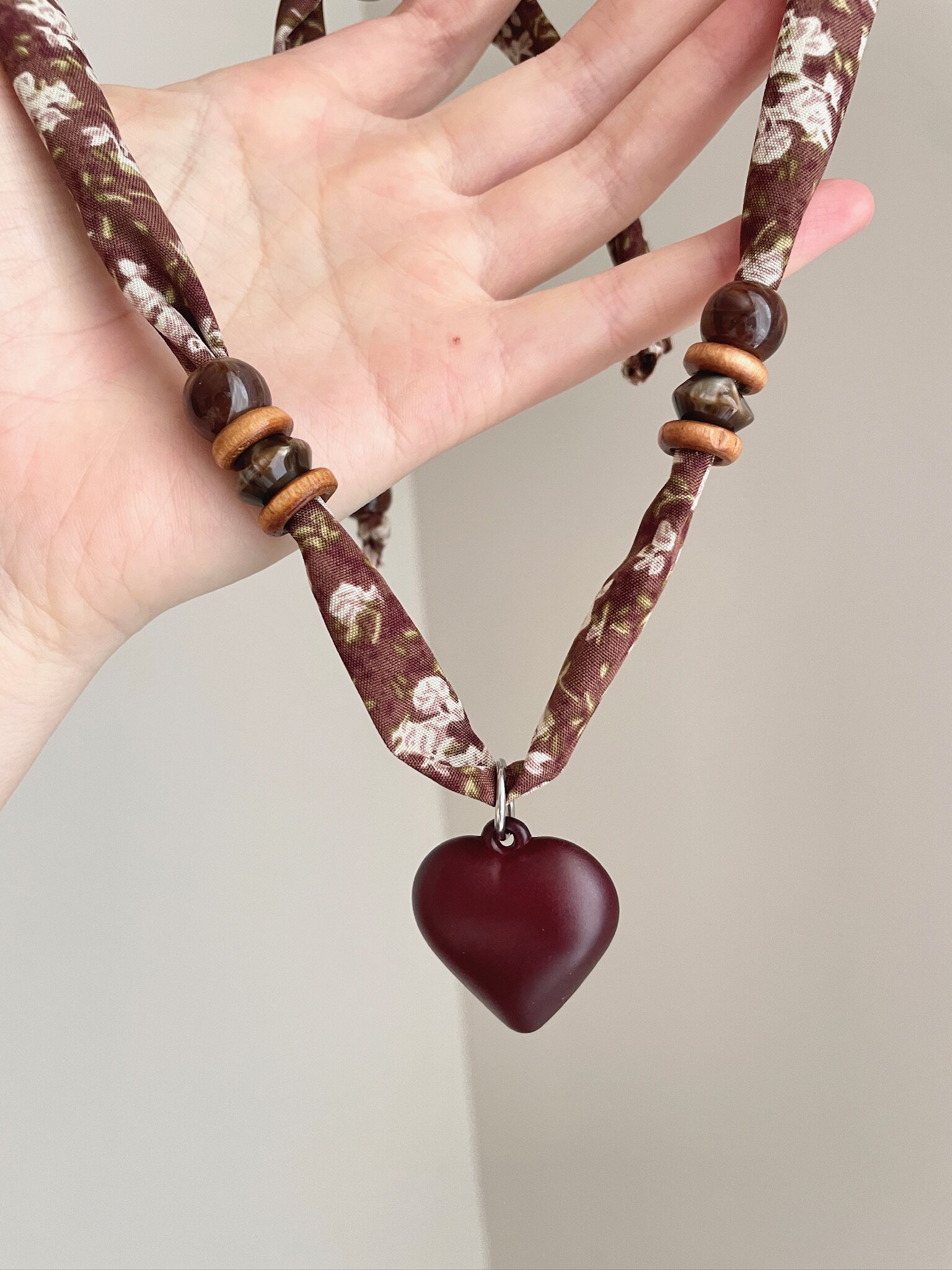 Vintage Autumn Blooms Alone Necklace