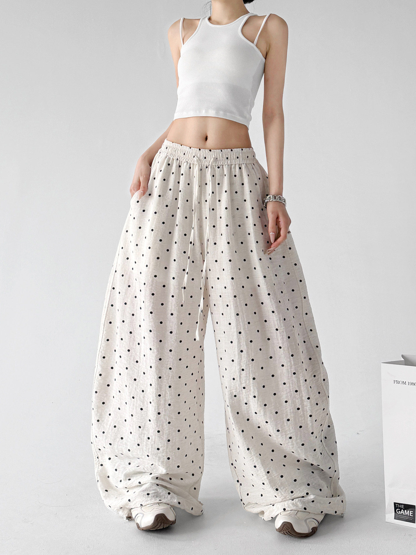 Summer White Loose Wide Leg Pants