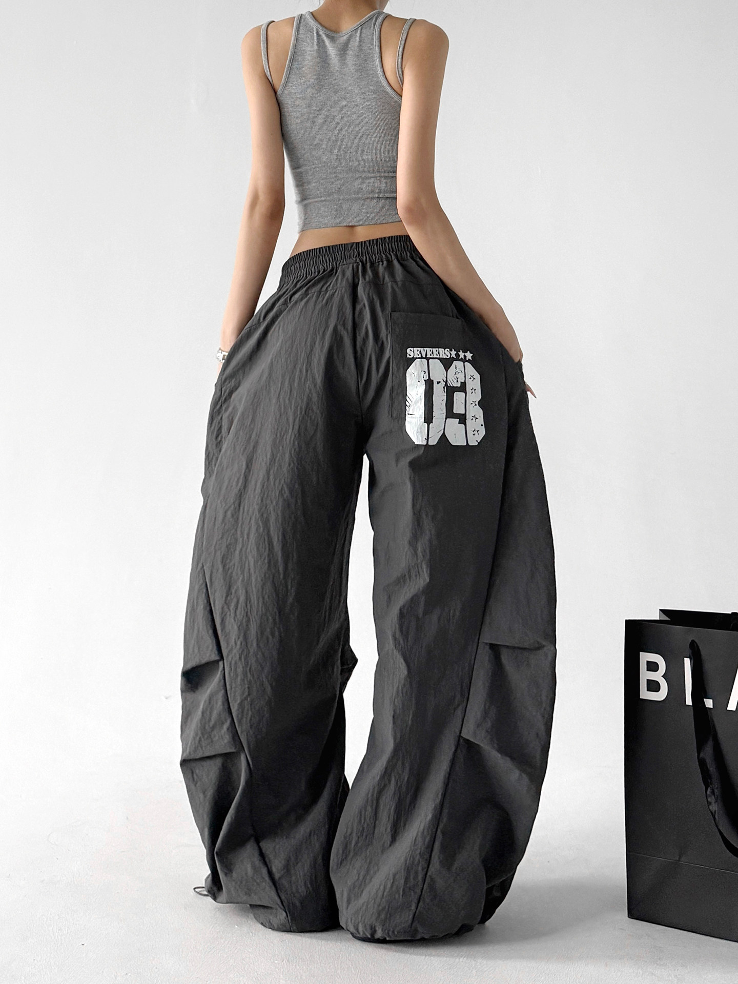 American Street Print Wide Leg Pants