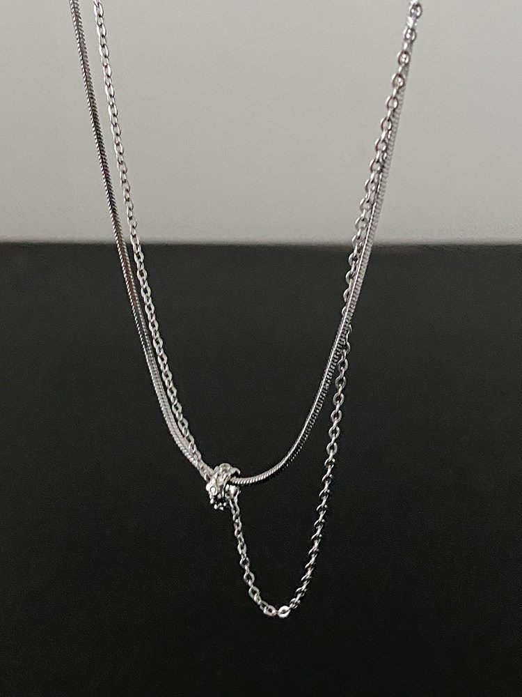 Original Color-retaining Double-layer Flower Waist Clavicle Chain, Niche Versatile Necklace