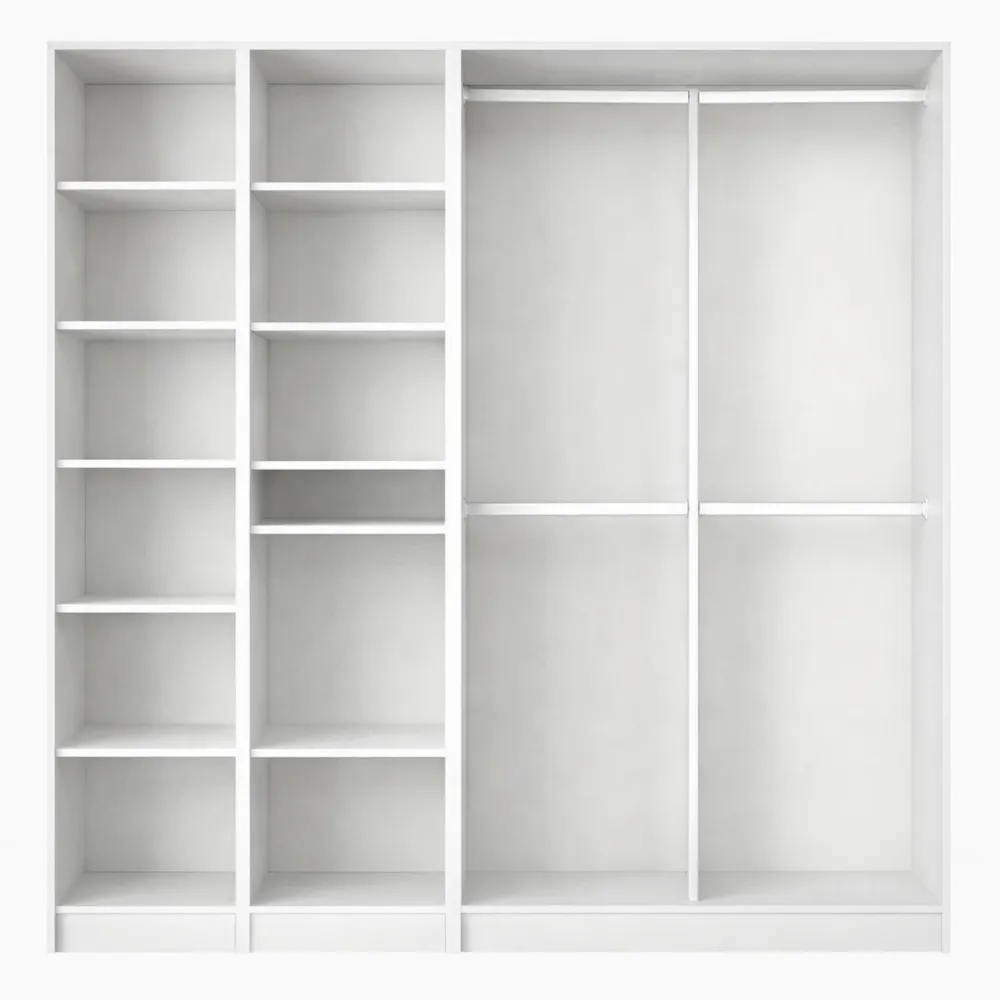 Guardaroba Ampio con 9 Ripiani e 13 Vani per Camera da Letto