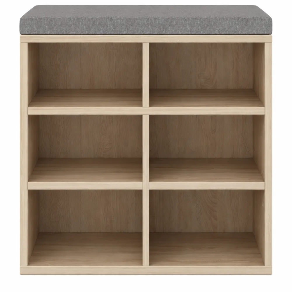 Panca Scarpiera Regolabile a 6 Scomparti per Ingresso