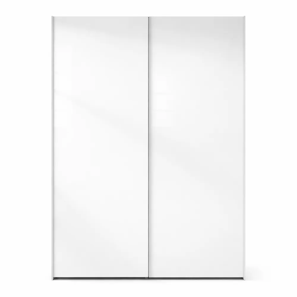 Armadio con Ante Scorrevoli 150x204H cm Bianco Lucido