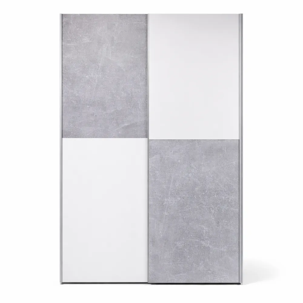 Armadio spazioso con ante scorrevoli in legno laminato, disponibile in vari colori, dimensioni: 170x196x60 cm