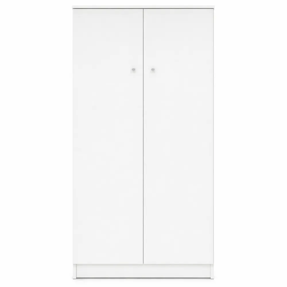 Armadio scarpiera a 2 ante in legno bianco