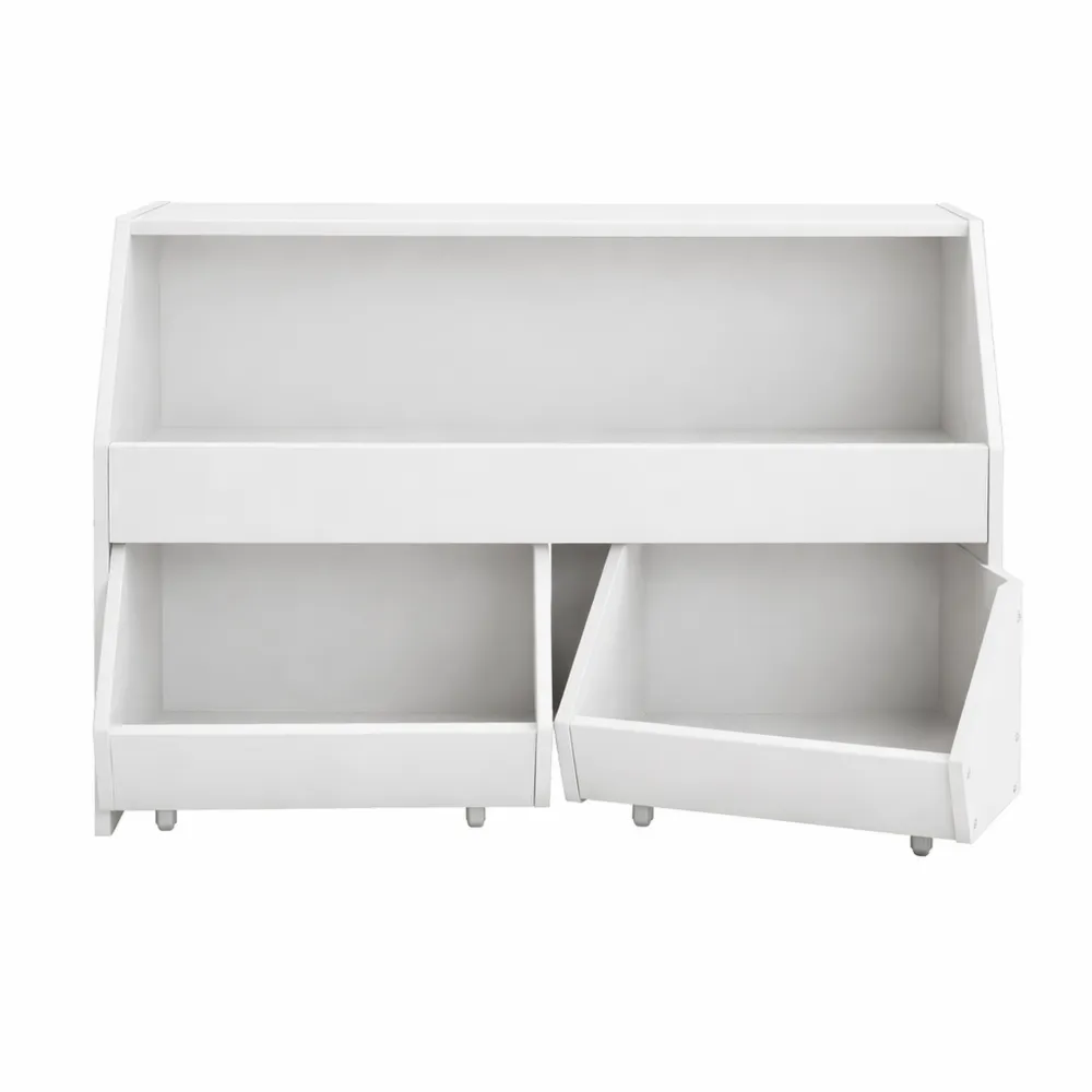 Mobiletto Portaoggetti per Giocattoli con Cassetti e Scaffale, Bianco