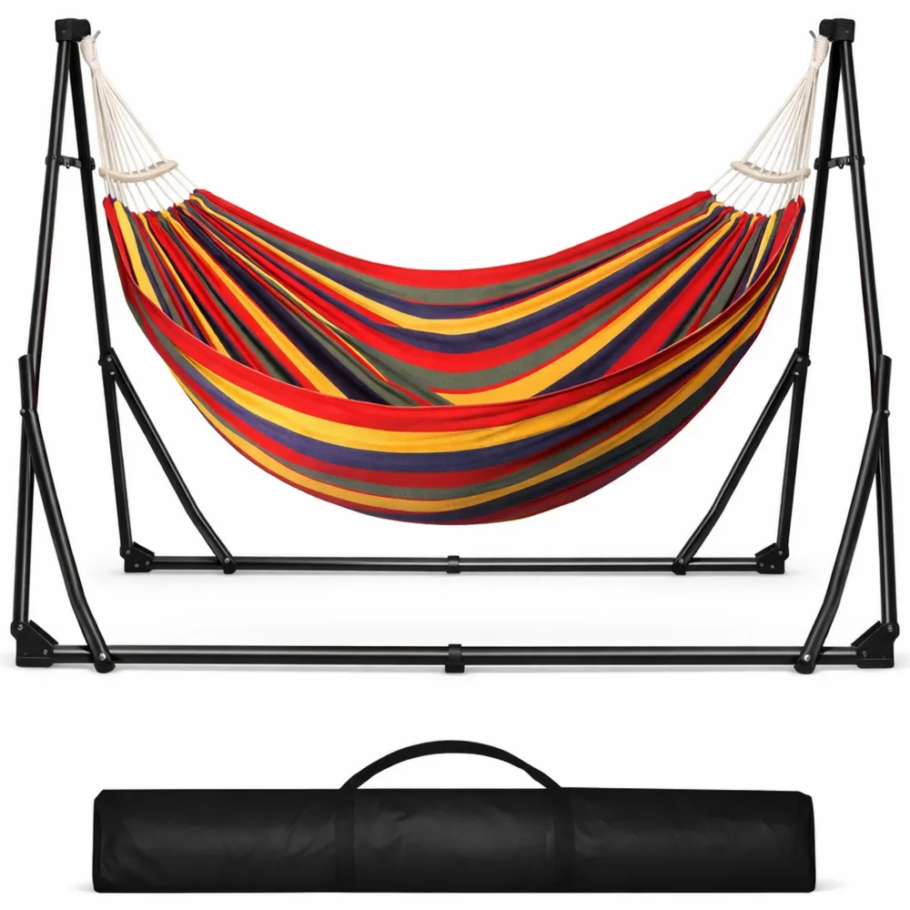 Sedia Sospesa con Supporto Pieghevole per Giardino e Campeggio