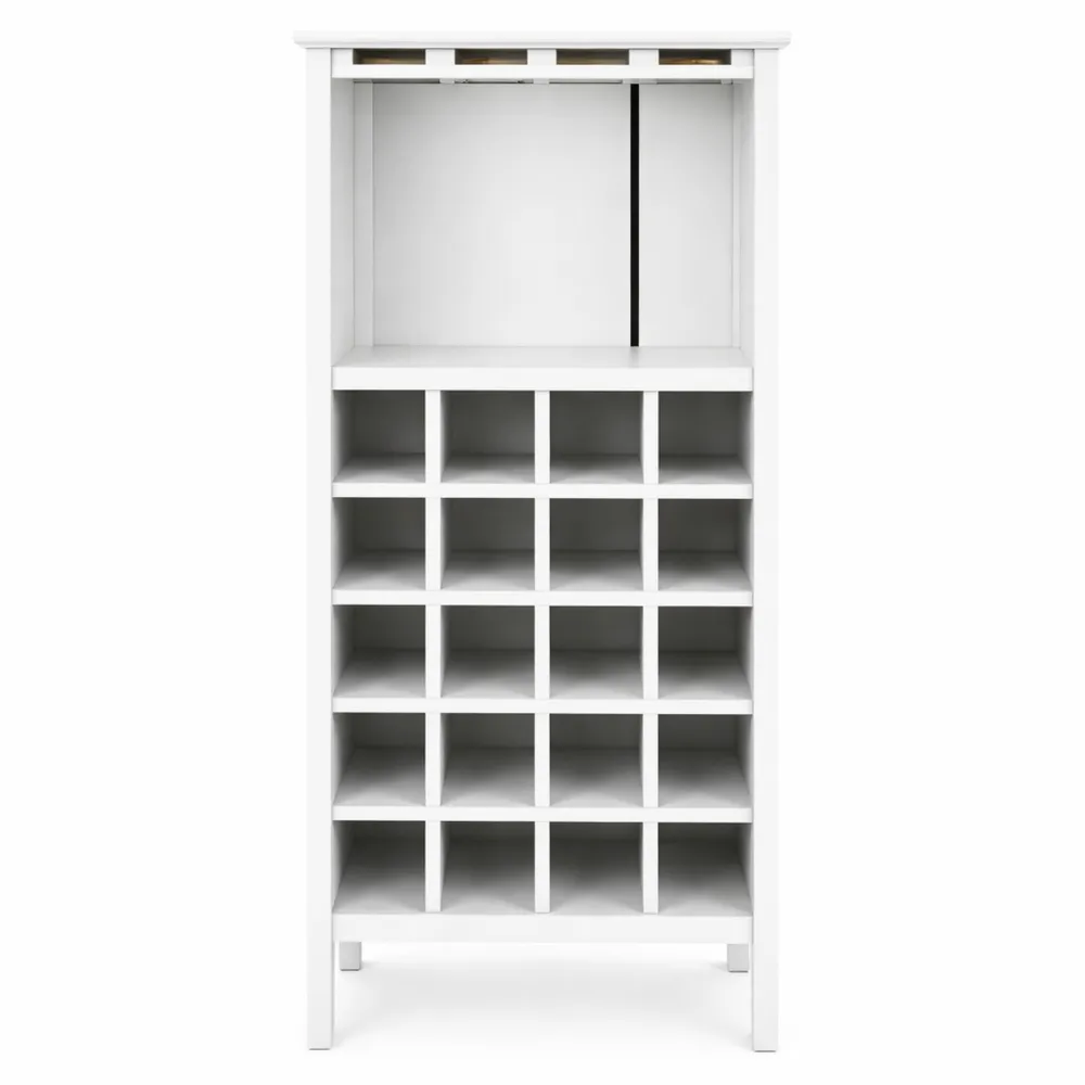 Porta Vino in Legno con Ripiani e Porta Calici