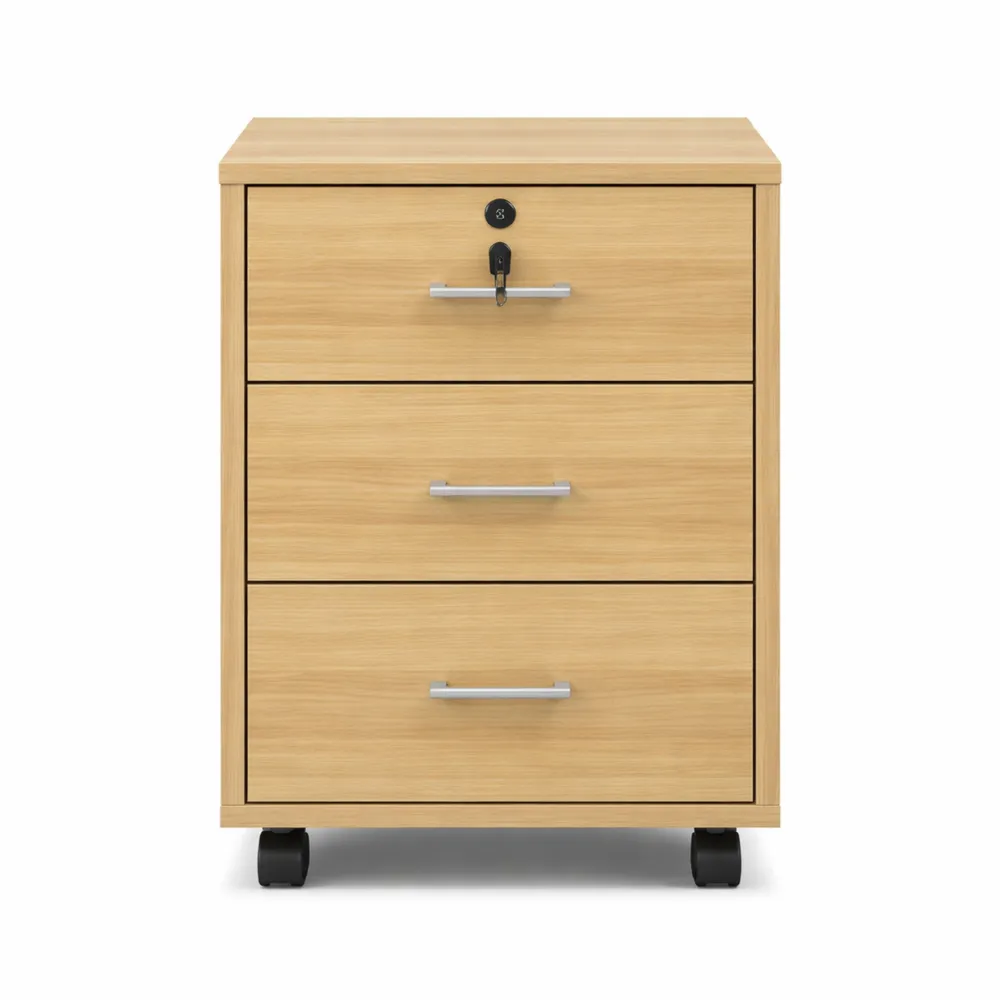 Cassettiera da Ufficio con Serratura e Armadietti Portadocumenti