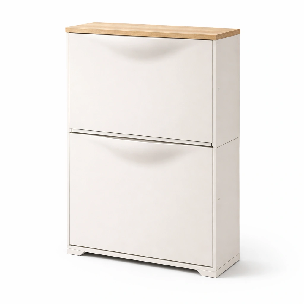 Schuhschrank Holz mit vier Faecher-srivora