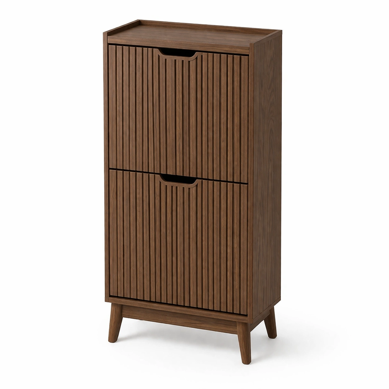 Nachttisch Holz mit zwei Schubladen-srivora